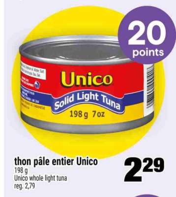 thon pâle entier Unico