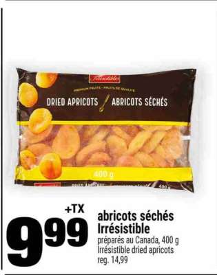 ABRICOTS SÉCHÉS IRRÉSISTIBLE