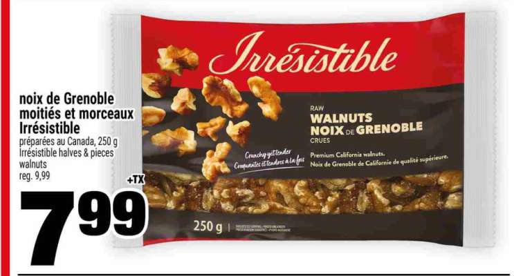 noix de grenoble moitiés et morceaux Irrésistible