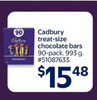 Cadbury treat-size chocolate bars