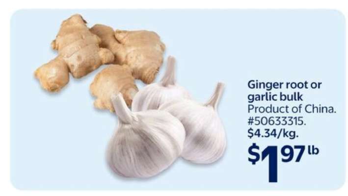 Ginger root or garlic bulk