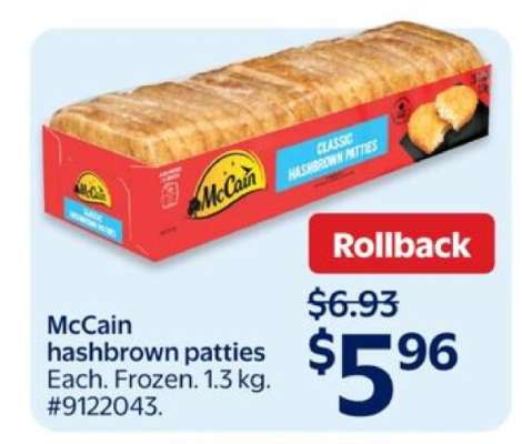 McCain Hashbrown Patties