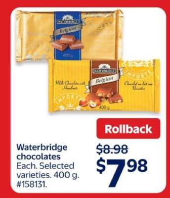 Waterbridge chocolates