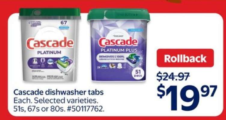 Cascade Dishwasher Tabs