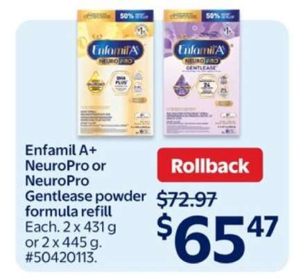 Enfamil A+ NeuroPro or NeuroPro Gentlease powder formula refill