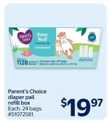 Parent's Choice diaper pail refill box