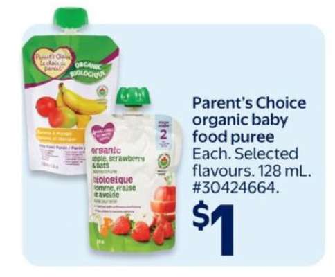Parent's Choice organic baby food purée