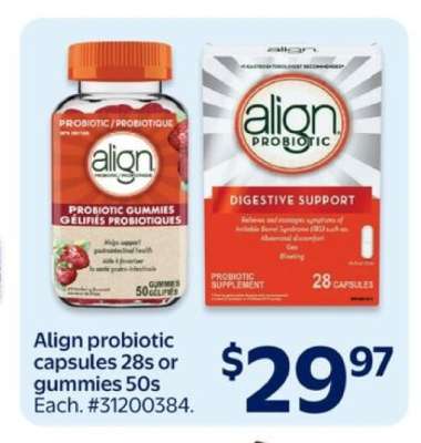 Align probiotic capsules 28s or gummies 50s