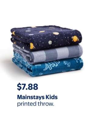 Mainstays Kids Printed Throw