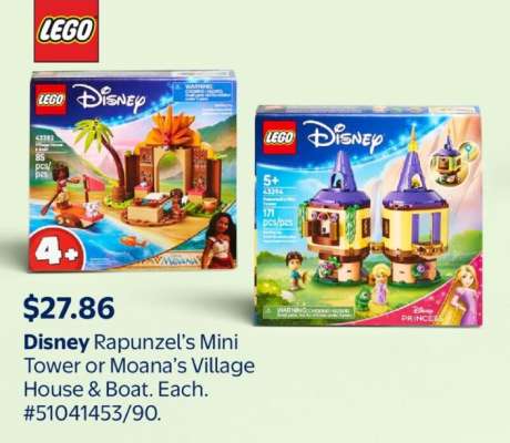 Disney Rapunzel’s Mini Tower or Moana’s Village House & Boat