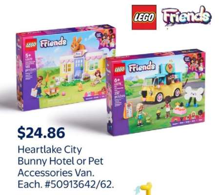 LEGO Friends Heartlake City Bunny Hotel or Pet Accessories Van