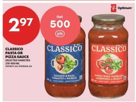 CLASSICO PASTA or PIZZA SAUCE