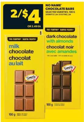NO NAME CHOCOLATE BARS