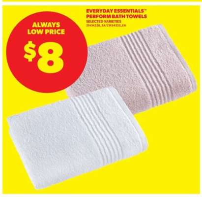EVERYDAY ESSENTIALS PERFORM BATH TOWELS