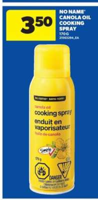 NO NAME CANOLA OIL COOKING SPRAY