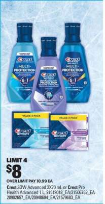 Crest 3DW Advanced or Crest Pro Health Advanced