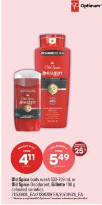 Old Spice body wash or deodorant