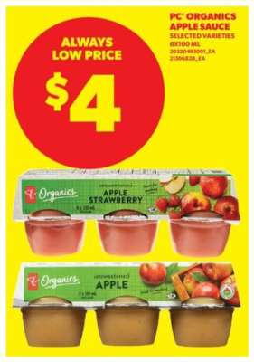 PC Organics Apple Sauce