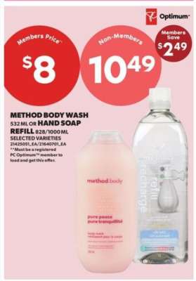 Method Body Wash or Hand Soap Refill