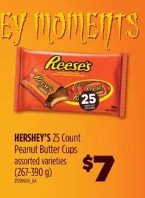 HERSHEY'S 25 Count Peanut Butter Cups