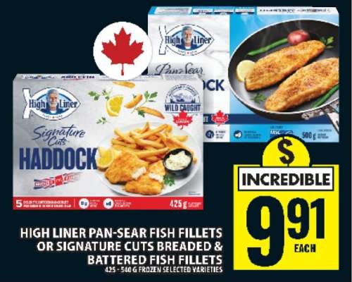 High Liner Pan-Sear Fish Fillets or Signature Cuts Breaded & Battered Fish Fillets