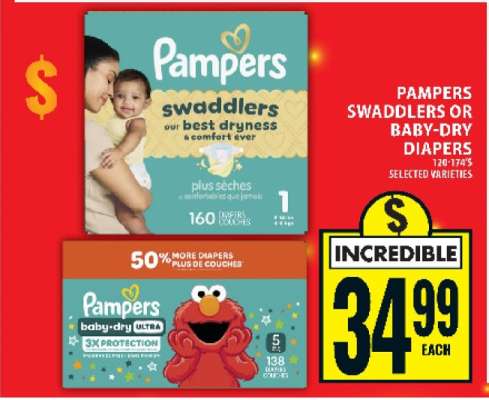 Pampers Swaddlers or Baby-Dry Diapers