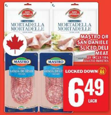 MASTRO OR SAN DANIELE SLICED DELI MEAT