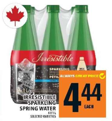 Irresistible Sparkling Spring Water