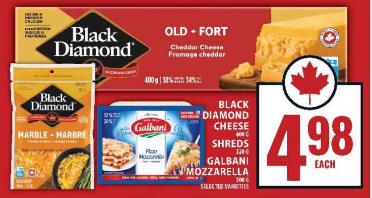 Black Diamond Cheese & Galbani Mozzarella