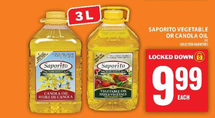 SAPORITO VEGETABLE OR CANOLA OIL