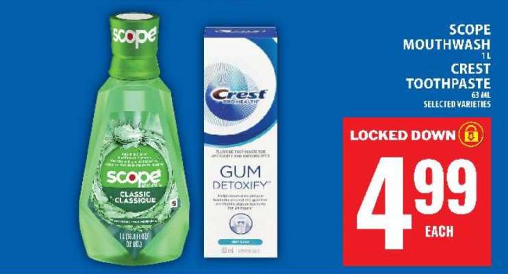 Scope Mouthwash / Crest Toothpaste