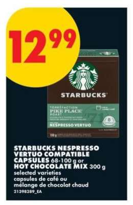 STARBUCKS NESPRESSO VERTUO COMPATIBLE CAPSULES