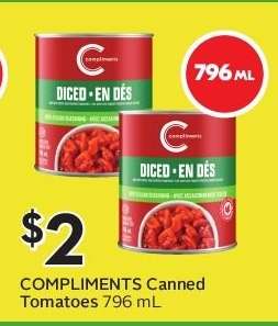 COMPLIMENTS Canned Tomatoes 796 mL