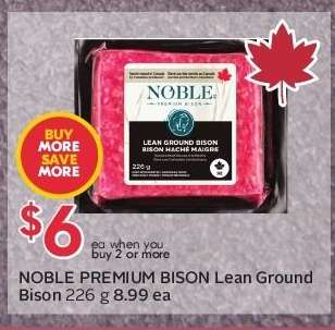 NOBLE PREMIUM BISON Lean Ground Bison 226 g