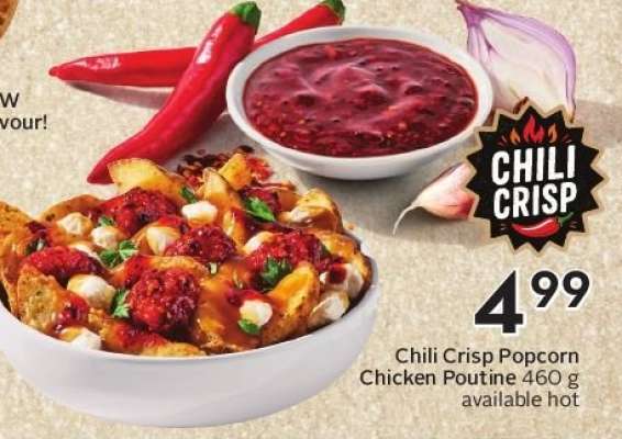 Chili Crisp Popcorn Chicken Poutine