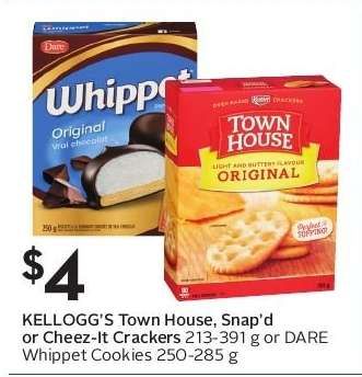 KELLOGG'S Town House, Snap’d or Cheez-It Crackers or DARE Whippet Cookies