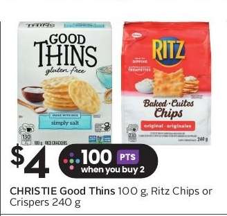 CHRISTIE Good Thins, Ritz Chips or Crispers