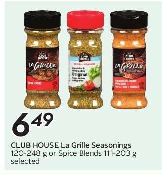 CLUB HOUSE La Grille Seasonings