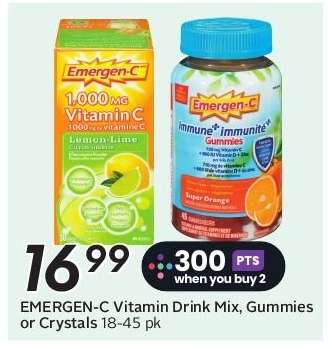 EMERGEN-C Vitamin Drink Mix, Gummies or Crystals