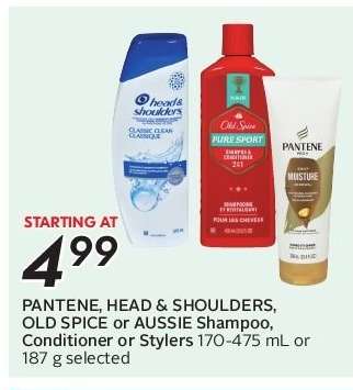 Pantene, Head & Shoulders, Old Spice or Aussie Shampoo, Conditioner or Stylers