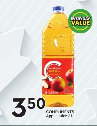 COMPLIMENTS Apple Juice 2L