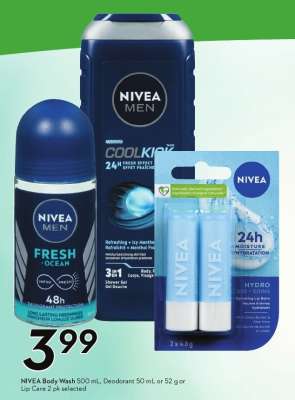 NIVEA Body Wash, Deodorant, or Lip Care