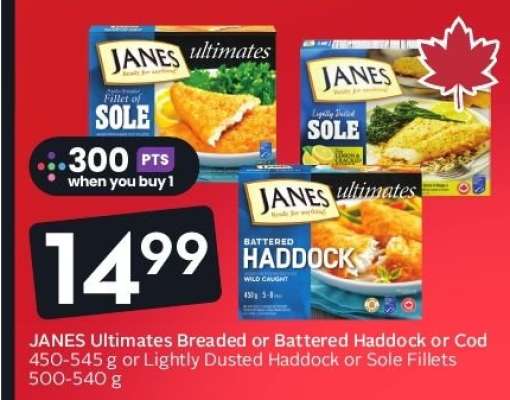JANES Ultimates Breaded or Battered Haddock or Cod