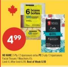 NO NAME 2-Ply / PC 3-Ply Facial Tissues