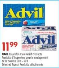 ADVIL IBUPROFEN PAIN RELIEF PRODUCTS