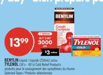 BENYLIN Liquid / TYLENOL Cold Relief Products