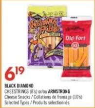 BLACK DIAMOND CHEESTRINGS (8's) or/ou ARMSTRONG
