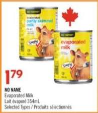 NO NAME EVAPORATED MILK