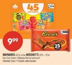 MAYNARDS (45's) or/du HERSHEY'S (25's - 35's)