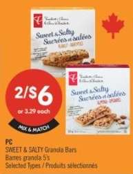 PC SWEET & SALTY Granola Bars